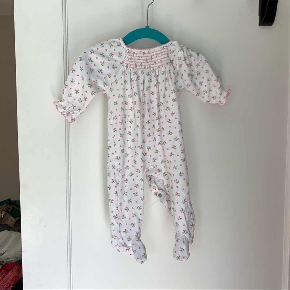 Sweet smocked footsie pajamas